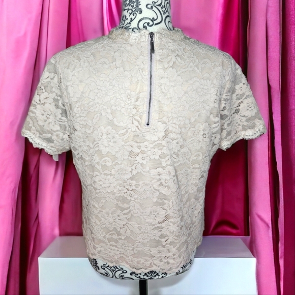 ADIVA Anthropologie | Floral Sheer Lace Top |  Size XL - Picture 3 of 5